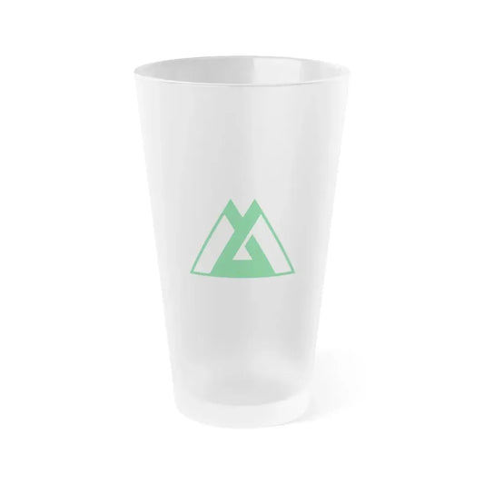 Flag of Toyama Prefecture Japan - Frosted Pint Glass 16oz 16oz Frosted - Go Mug Yourself