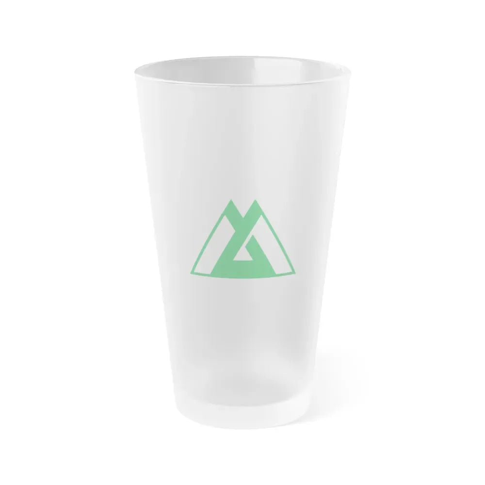 Flag of Toyama Prefecture Japan - Frosted Pint Glass 16oz 16oz Frosted - Go Mug Yourself