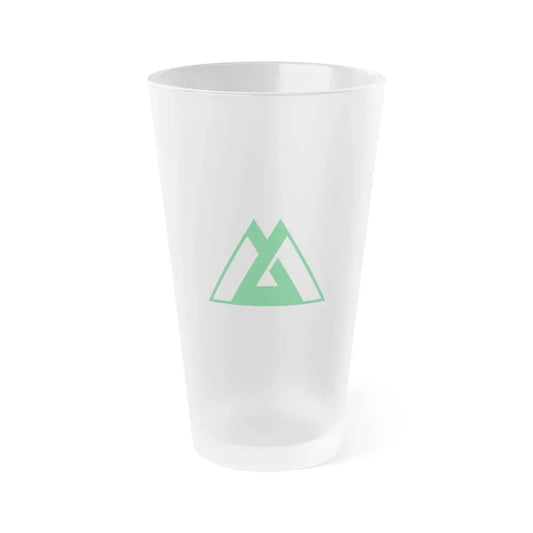 Flag of Toyama Prefecture Japan - Frosted Pint Glass 16oz 16oz Frosted - Go Mug Yourself