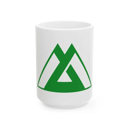 Flag of Toyama Prefecture (Japan) White Coffee Mug 15oz - Go Mug Yourself