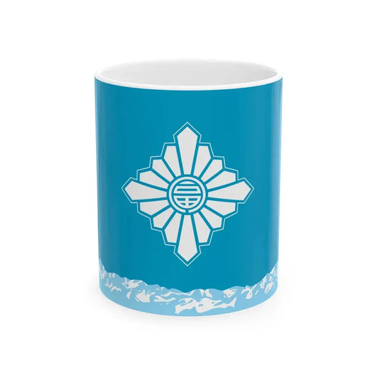 Flag of Toyama Toyama (Japan) White Coffee Mug 11oz - Go Mug Yourself