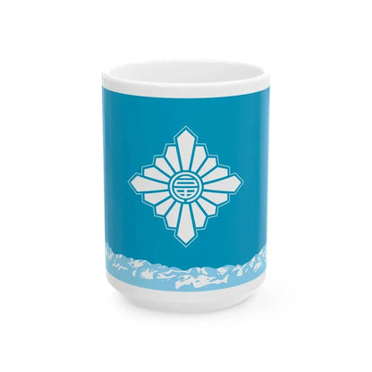 Flag of Toyama Toyama (Japan) White Coffee Mug 15oz - Go Mug Yourself