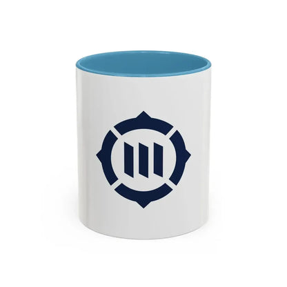Flag of Toyokawa Aichi Japan - Accent Coffee Mug 11oz Light Blue - Go Mug Yourself