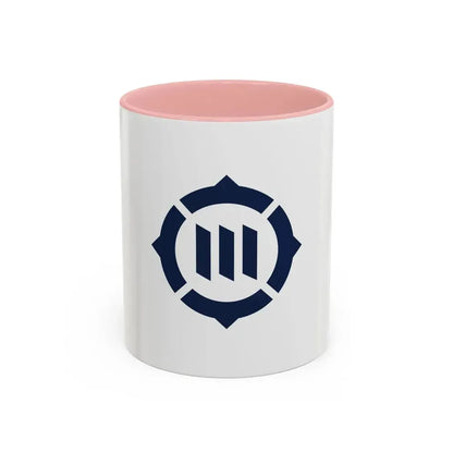 Flag of Toyokawa Aichi Japan - Accent Coffee Mug 11oz Pink - Go Mug Yourself