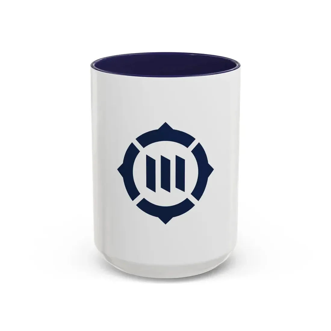 Flag of Toyokawa Aichi Japan - Accent Coffee Mug 15oz Navy - Go Mug Yourself