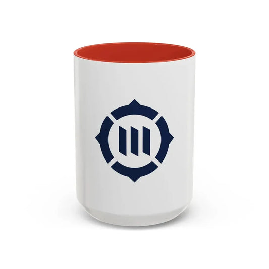Flag of Toyokawa Aichi Japan - Accent Coffee Mug 15oz Red - Go Mug Yourself