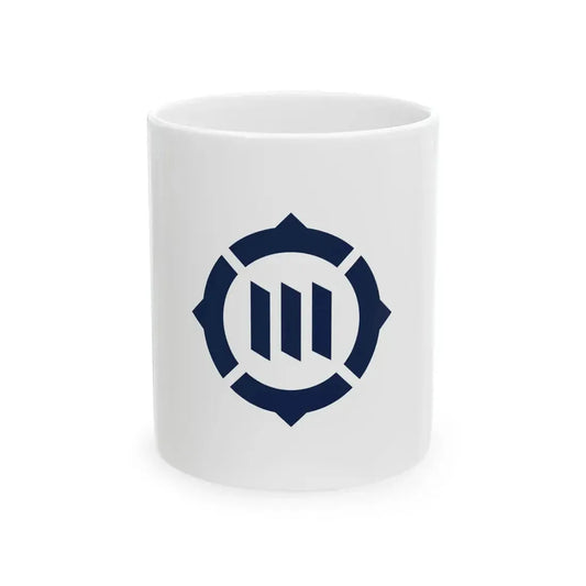 Flag of Toyokawa Aichi Japan - White Coffee Mug 11oz - Go Mug Yourself