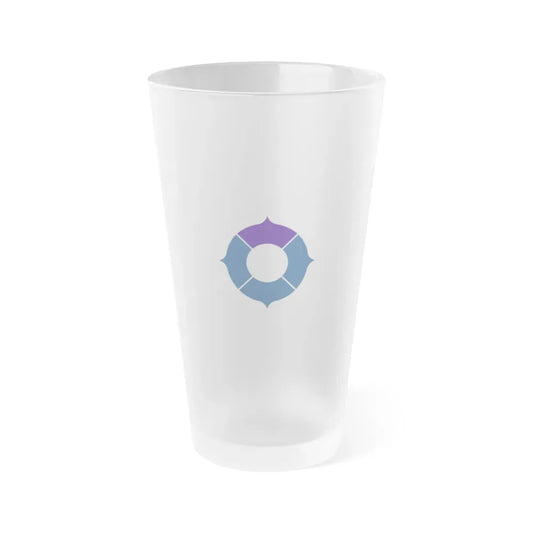 Flag of Toyonaka Osaka Japan - Frosted Pint Glass 16oz 16oz Frosted - Go Mug Yourself