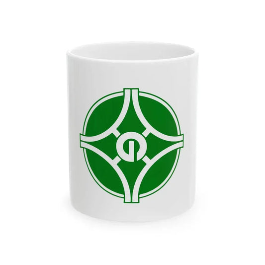 Flag of Toyono Osaka (Japan) White Coffee Mug 11oz - Go Mug Yourself