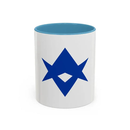 Flag of Toyota Aichi Japan - Accent Coffee Mug 11oz Light Blue - Go Mug Yourself