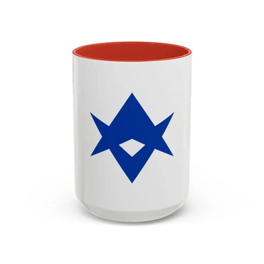 Flag of Toyota Aichi Japan - Accent Coffee Mug 15oz Red - Go Mug Yourself