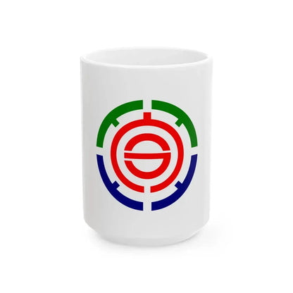 Flag of Toyoura Hokkaido (Japan) White Coffee Mug 15oz - Go Mug Yourself