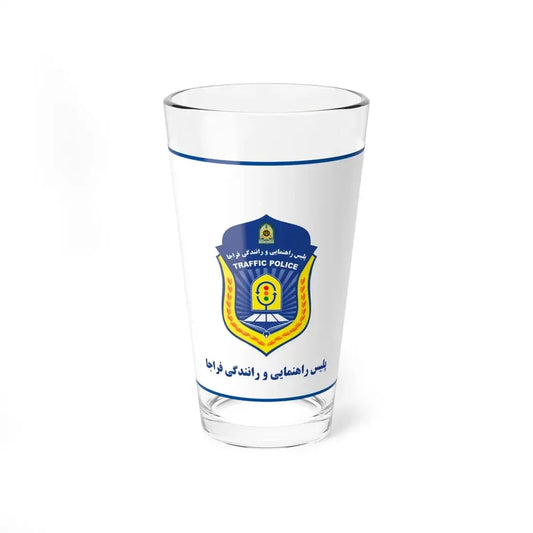 Flag of Traffic Police Rahvar of Islamic Republic of Iran (Iran) Pint Glass 16oz 16oz - Go Mug Yourself