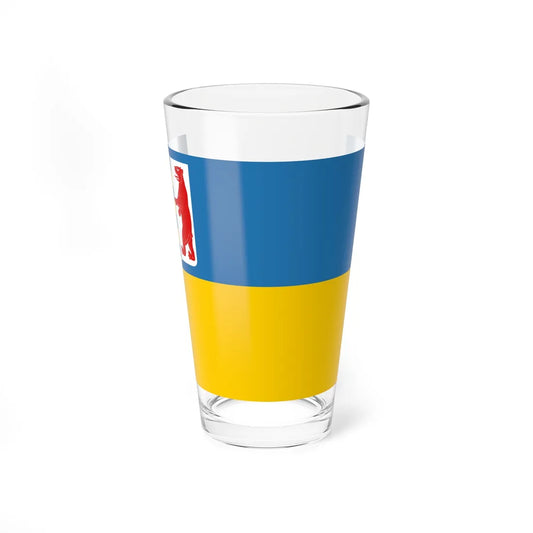 Flag of Transcarpathian Oblast (Ukraine) Pint Glass 16oz 16oz - Go Mug Yourself