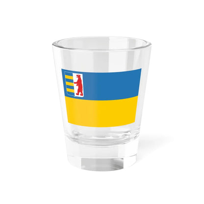 Flag of Transcarpathian Oblast (Ukraine) Shot Glass 1.5oz 1.5oz - Go Mug Yourself