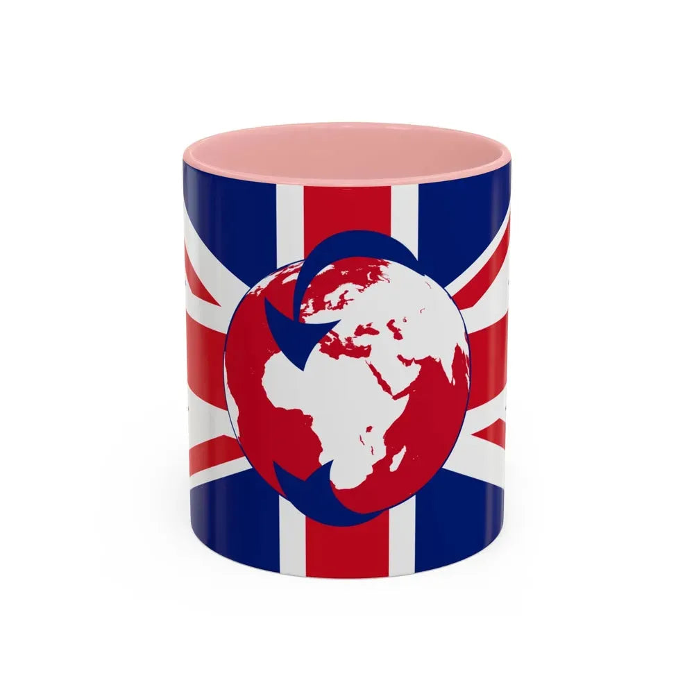 Flag of Transglobe Expedition - Accent Coffee Mug 11oz Pink - Go Mug Yourself