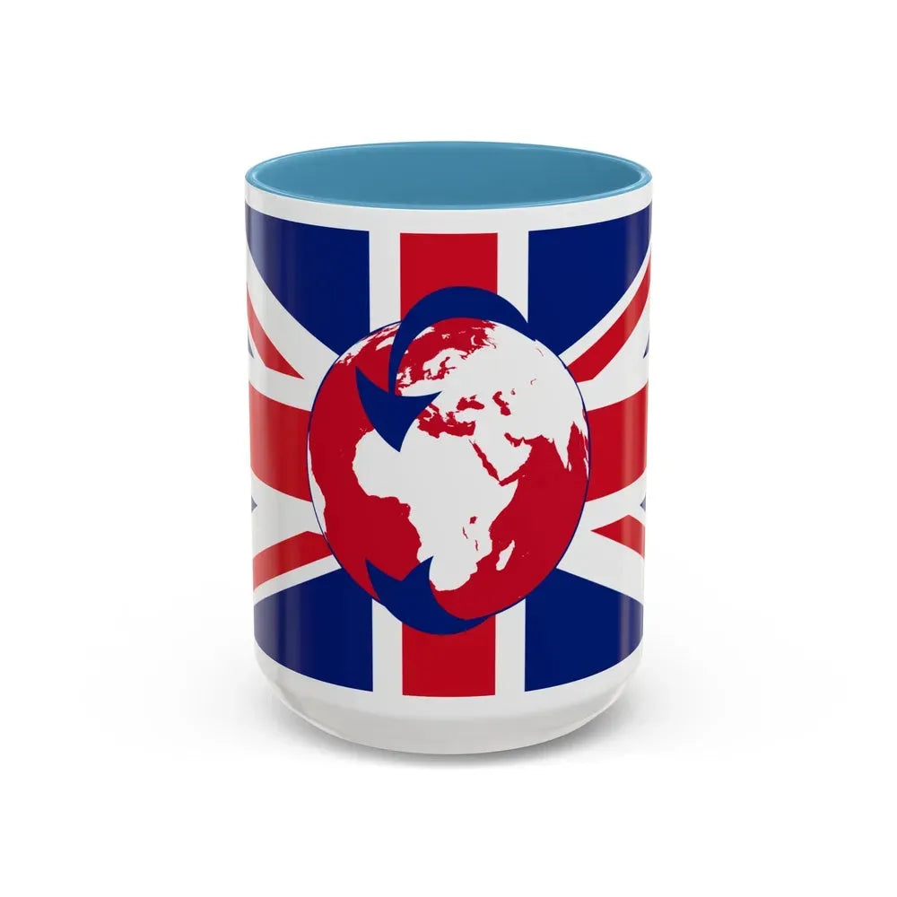 Flag of Transglobe Expedition - Accent Coffee Mug 15oz Light Blue - Go Mug Yourself