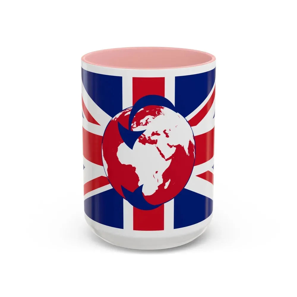 Flag of Transglobe Expedition - Accent Coffee Mug 15oz Pink - Go Mug Yourself