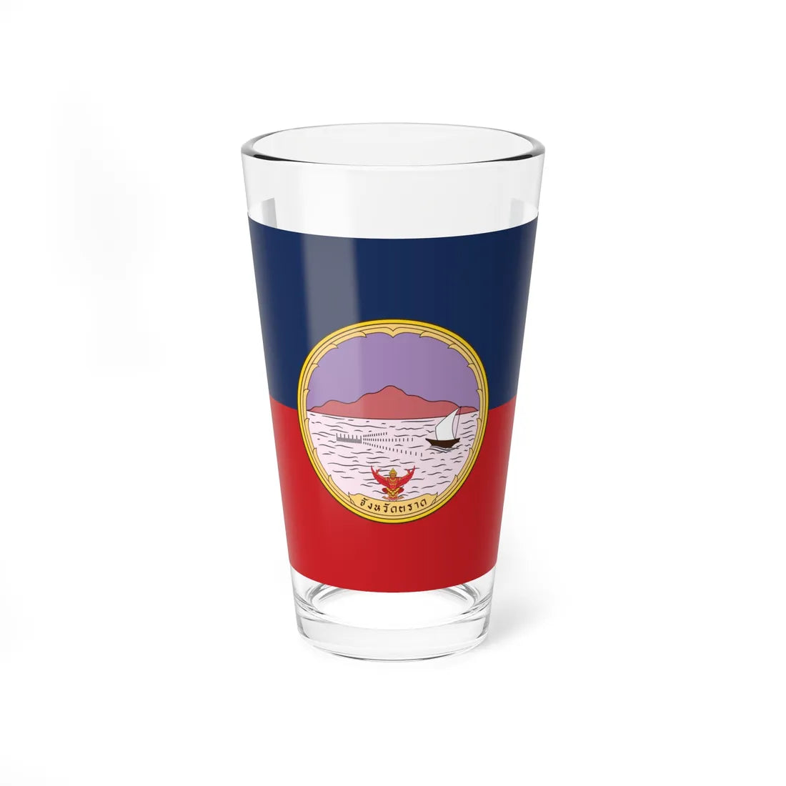 Flag of Trat Province (Thailand) Pint Glass 16oz 16oz - Go Mug Yourself