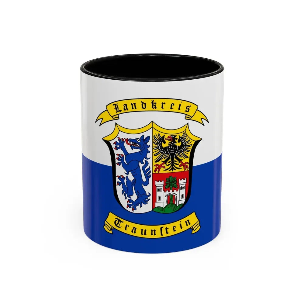 Flag of Traunstein Germany - Accent Coffee Mug 11oz Black - Go Mug Yourself