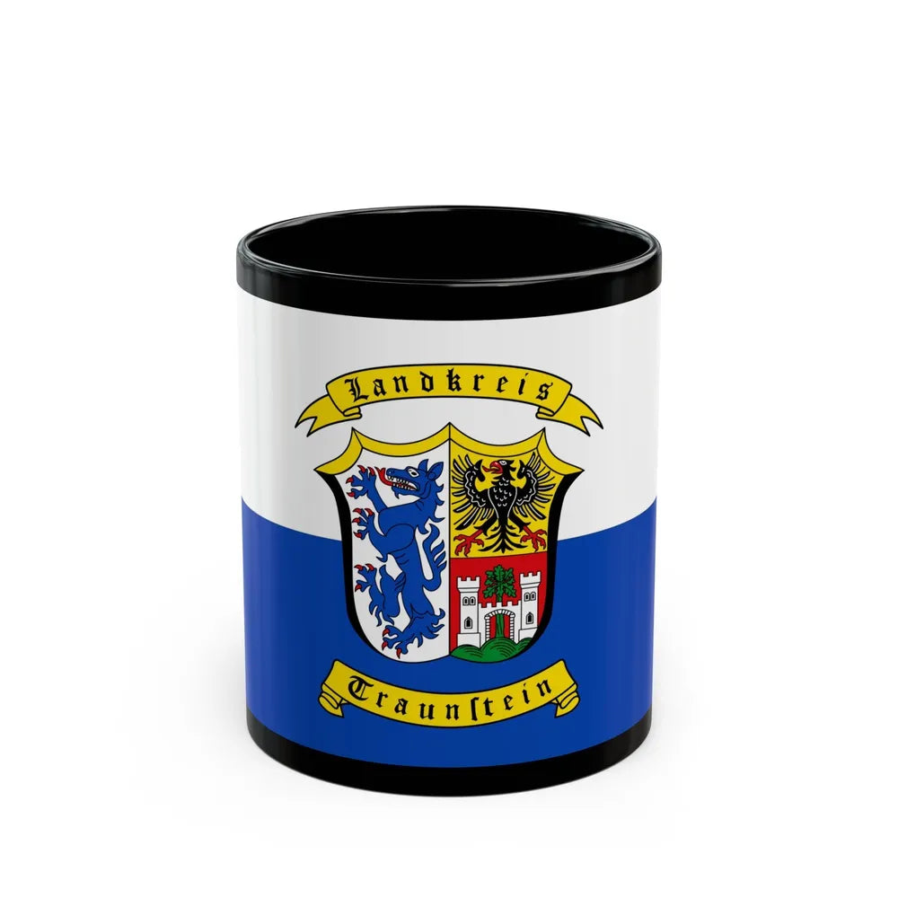 Flag of Traunstein Germany - Black Coffee Mug-11oz-Go Mug Yourself