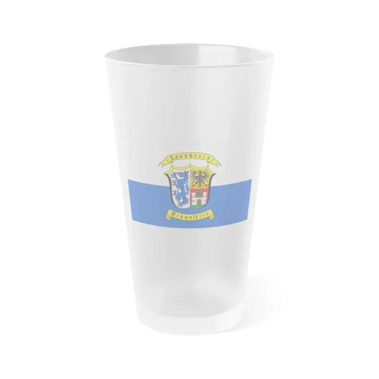 Flag of Traunstein Germany - Frosted Pint Glass 16oz 16oz Frosted - Go Mug Yourself