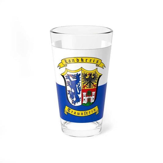 Flag of Traunstein Germany - Pint Glass 16oz 16oz - Go Mug Yourself