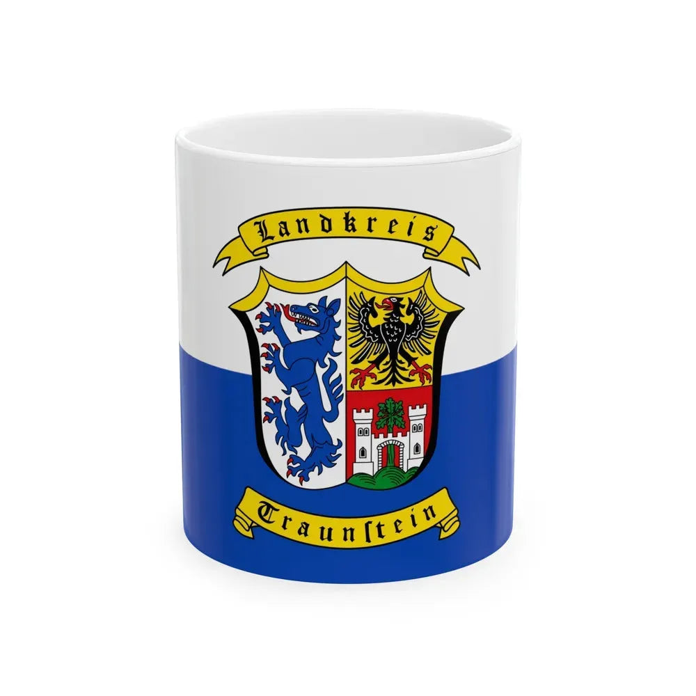Flag of Traunstein Germany - White Coffee Mug 11oz - Go Mug Yourself