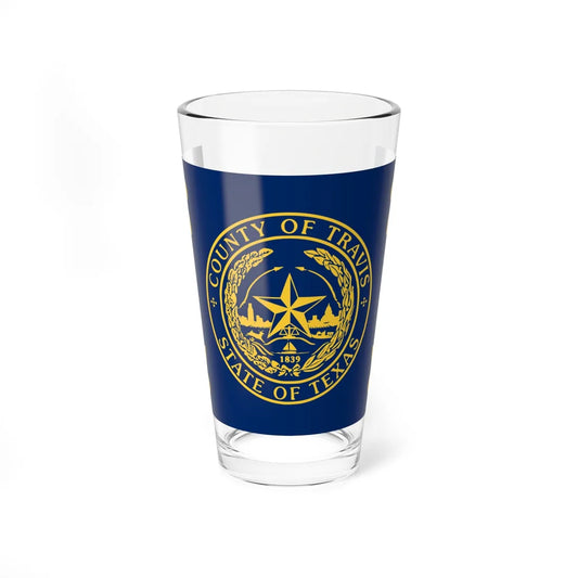 Flag of Travis County Texas (United States) Pint Glass 16oz 16oz - Go Mug Yourself