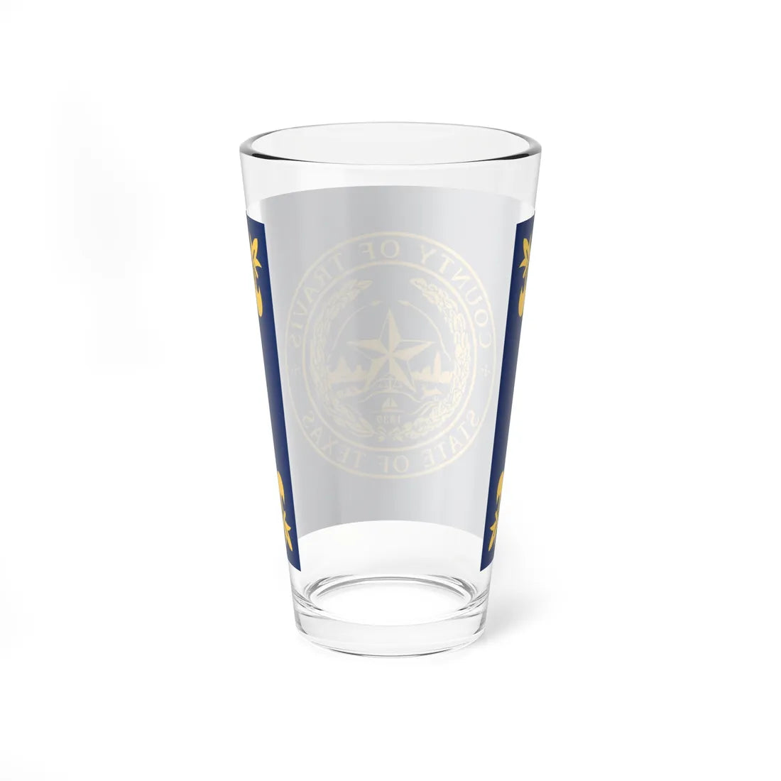 Flag of Travis County Texas (United States) Pint Glass 16oz - Go Mug Yourself