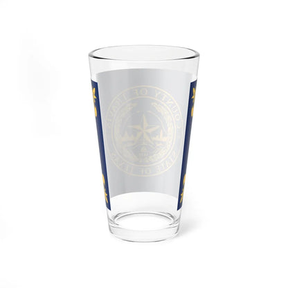 Flag of Travis County Texas (United States) Pint Glass 16oz - Go Mug Yourself