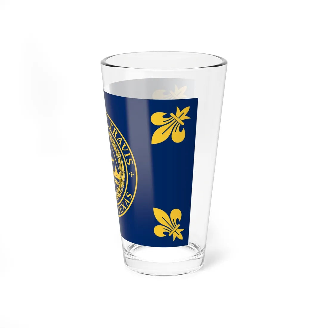 Flag of Travis County Texas (United States) Pint Glass 16oz - Go Mug Yourself