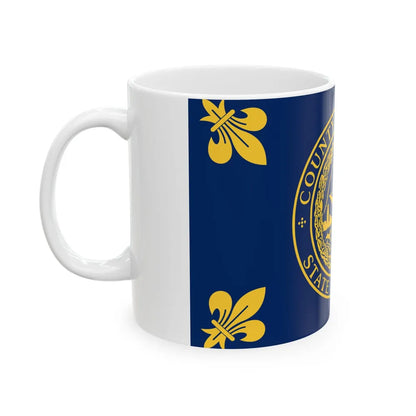 Flag of Travis County Texas (United States) White Coffee Mug - Go Mug Yourself
