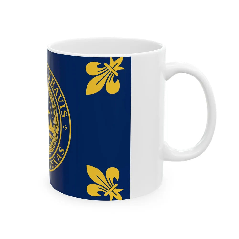 Flag of Travis County Texas (United States) White Coffee Mug - Go Mug Yourself