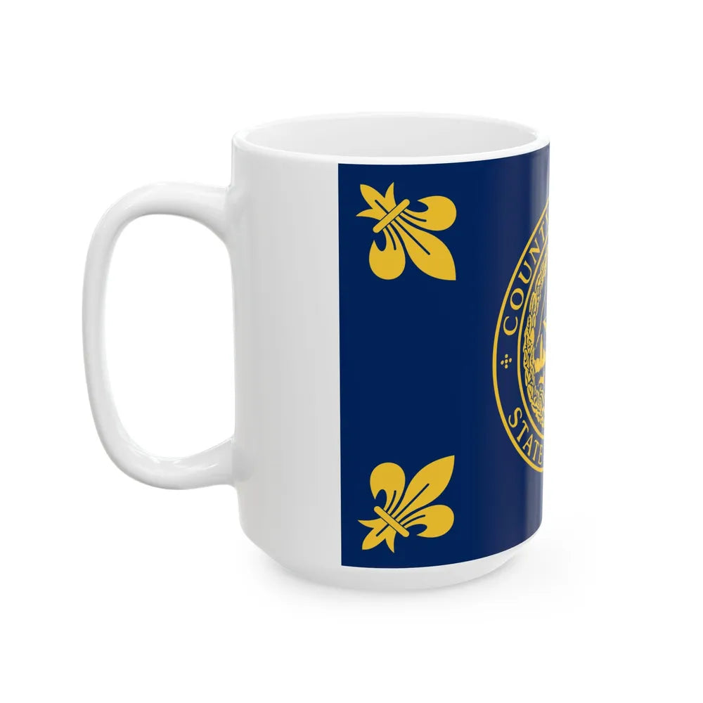Flag of Travis County Texas (United States) White Coffee Mug - Go Mug Yourself