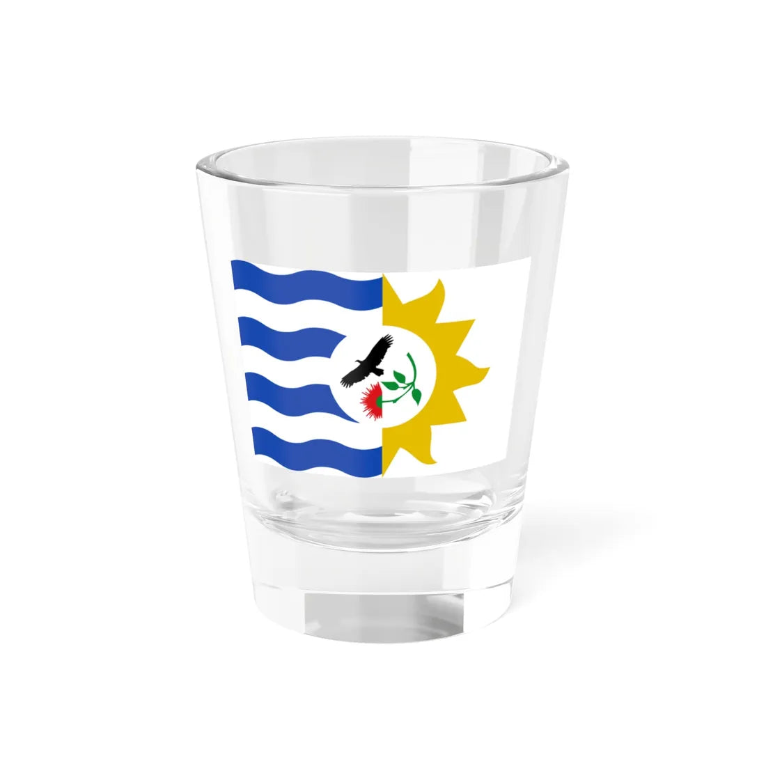Flag of Treinta y Tres Department (Uruguay) Shot Glass 1.5oz 1.5oz - Go Mug Yourself