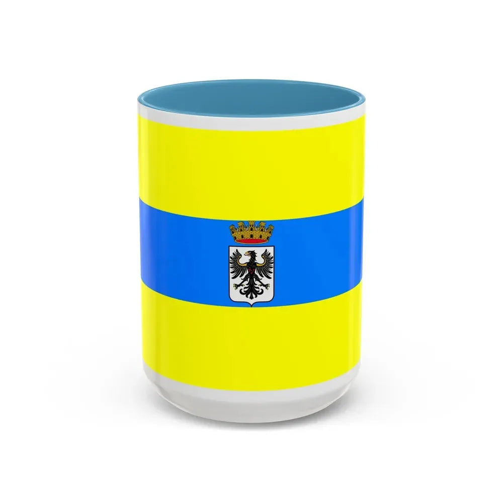 Flag of Trento Italy - Accent Coffee Mug 15oz Light Blue - Go Mug Yourself