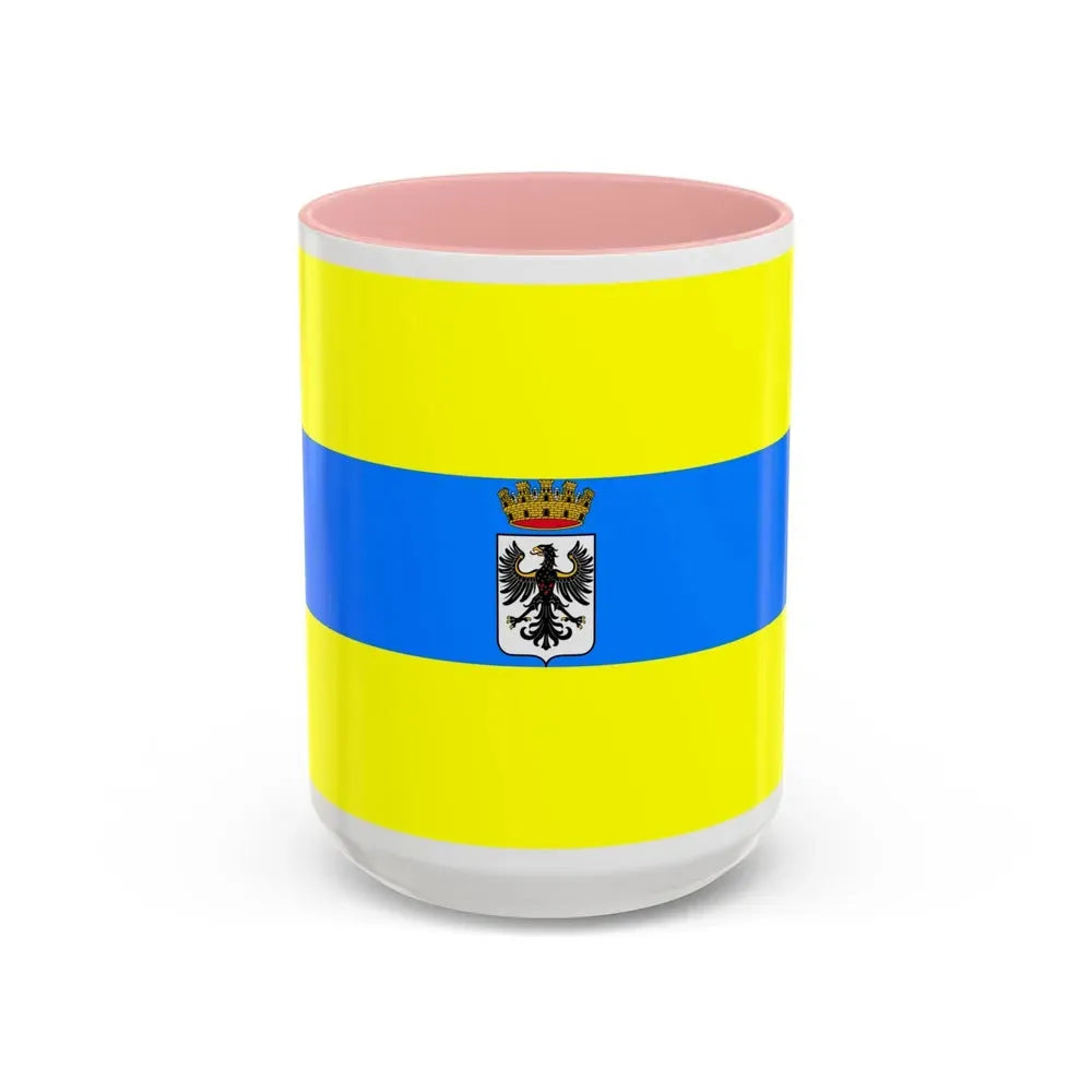 Flag of Trento Italy - Accent Coffee Mug 15oz Pink - Go Mug Yourself