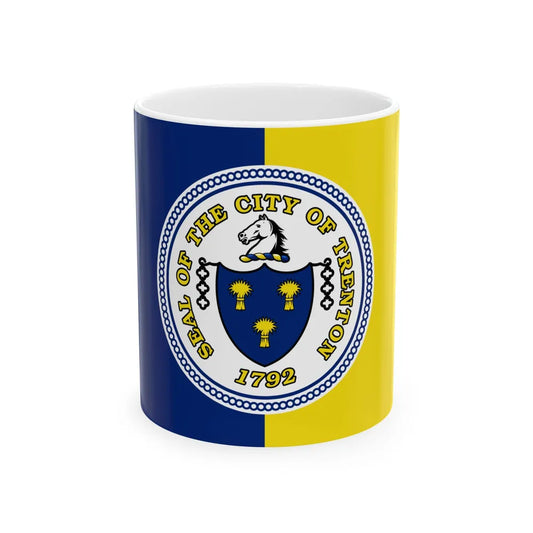 Flag of Trenton New Jersey (United States) White Coffee Mug 11oz - Go Mug Yourself