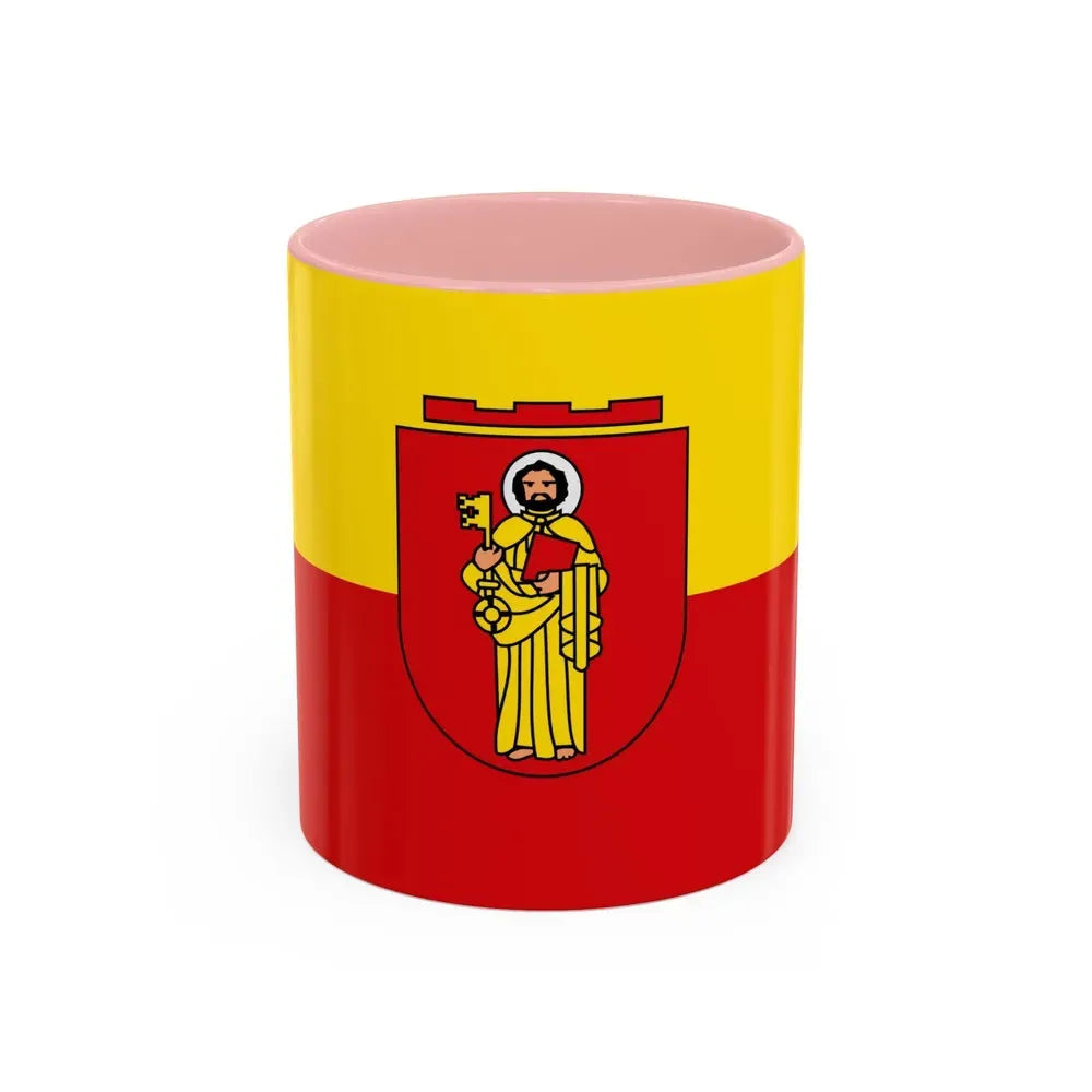 Flag of Trier Germany - Accent Coffee Mug 11oz Pink - Go Mug Yourself