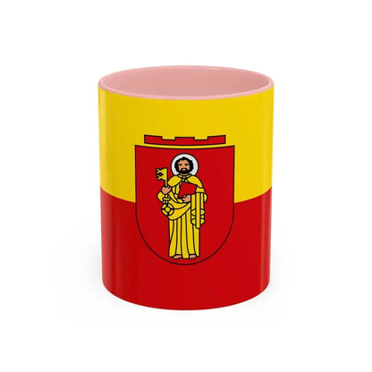 Flag of Trier Germany - Accent Coffee Mug 11oz Pink - Go Mug Yourself