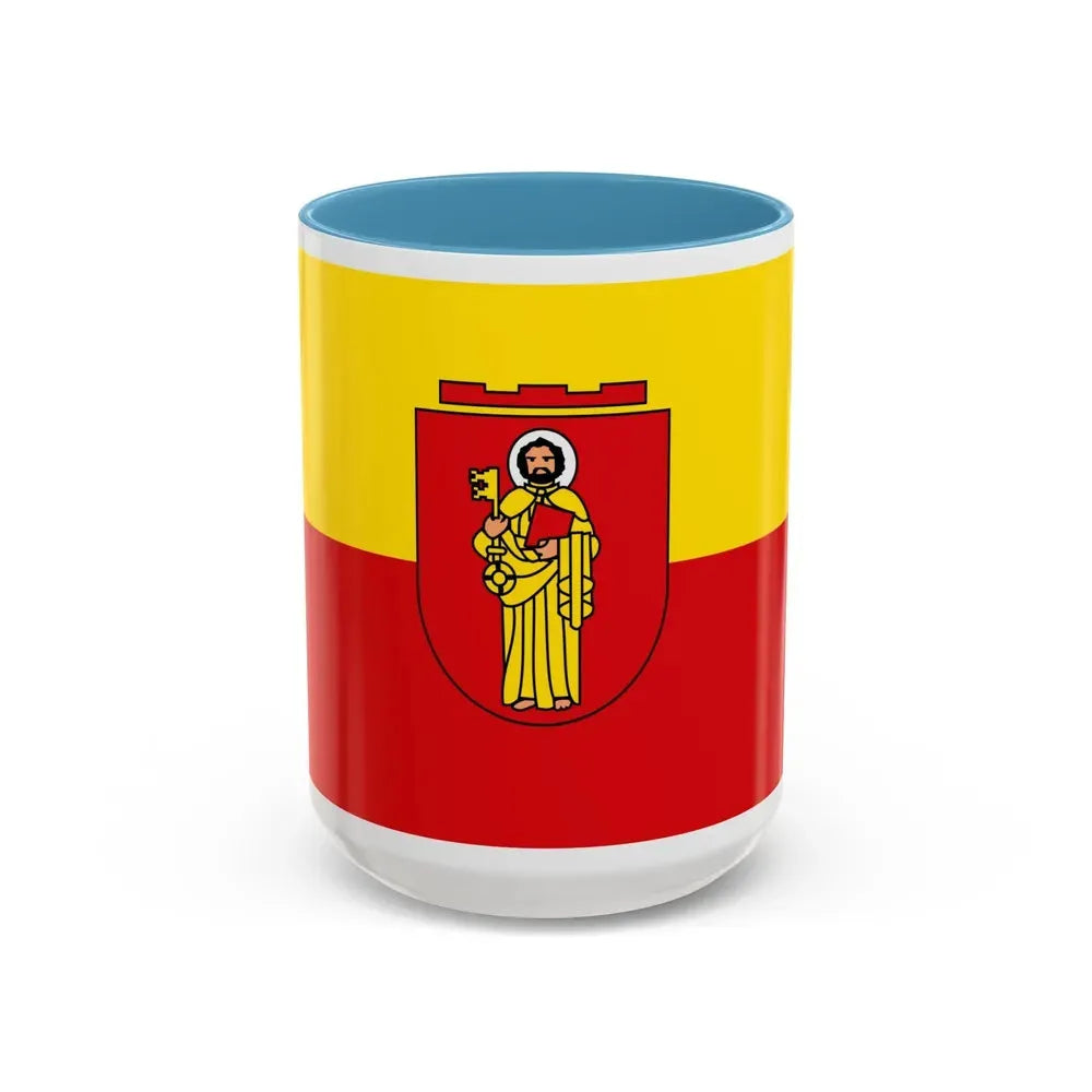 Flag of Trier Germany - Accent Coffee Mug 15oz Light Blue - Go Mug Yourself