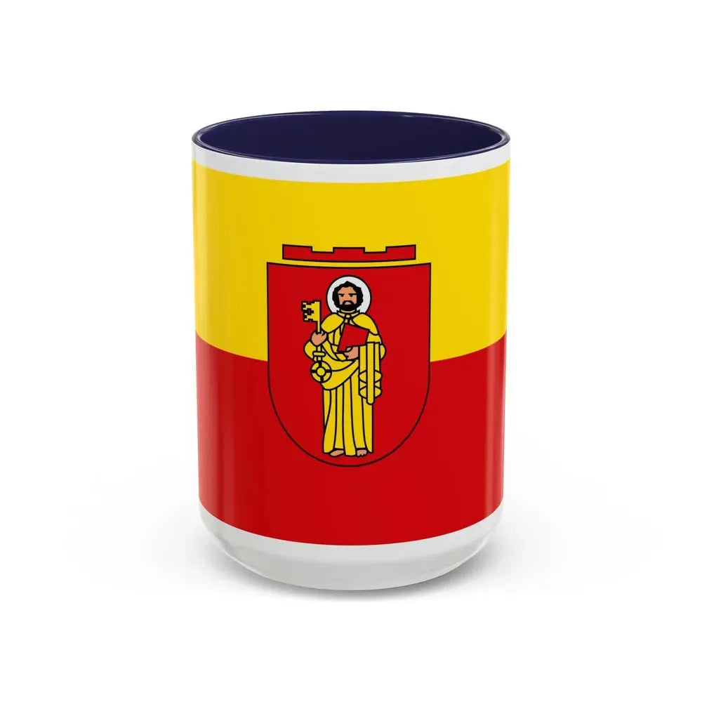 Flag of Trier Germany - Accent Coffee Mug 15oz Navy - Go Mug Yourself