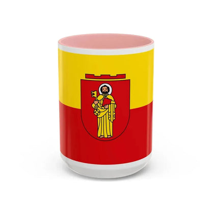 Flag of Trier Germany - Accent Coffee Mug 15oz Pink - Go Mug Yourself