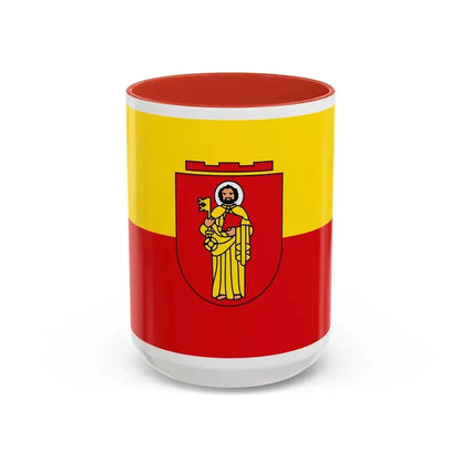 Flag of Trier Germany - Accent Coffee Mug 15oz Red - Go Mug Yourself