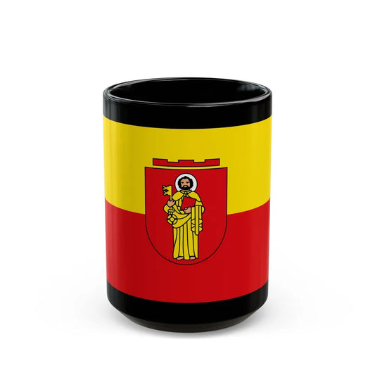 Flag of Trier Germany - Black Coffee Mug-15oz-Go Mug Yourself