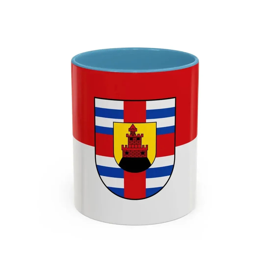 Flag of Trier Saarburg Germany - Accent Coffee Mug 11oz Light Blue - Go Mug Yourself