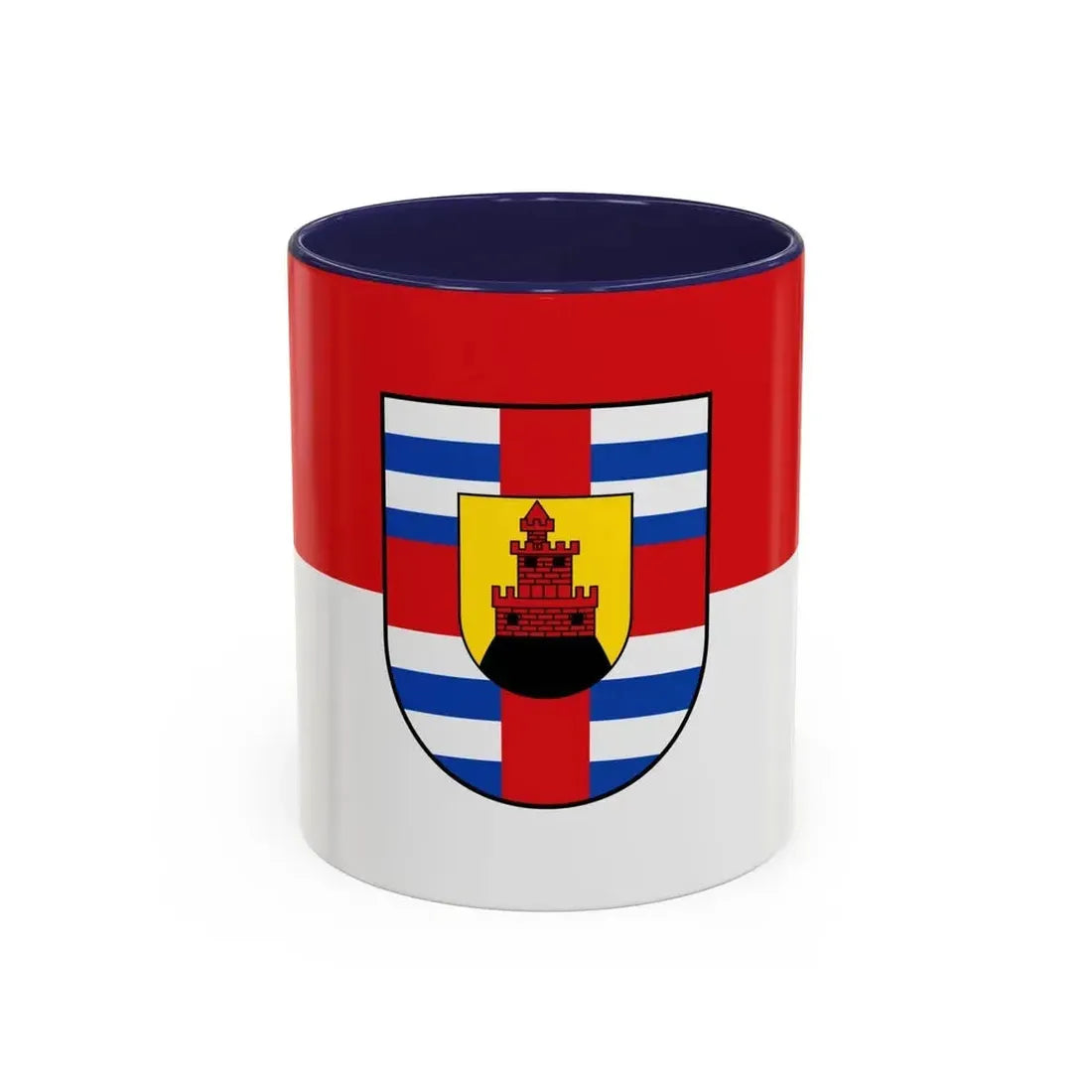 Flag of Trier Saarburg Germany - Accent Coffee Mug 11oz Navy - Go Mug Yourself