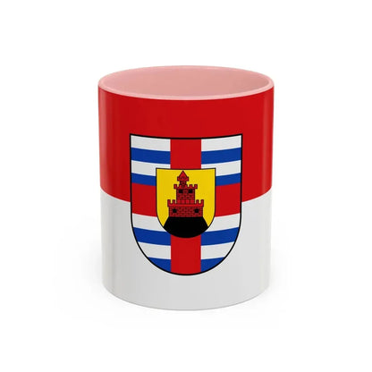 Flag of Trier Saarburg Germany - Accent Coffee Mug 11oz Pink - Go Mug Yourself