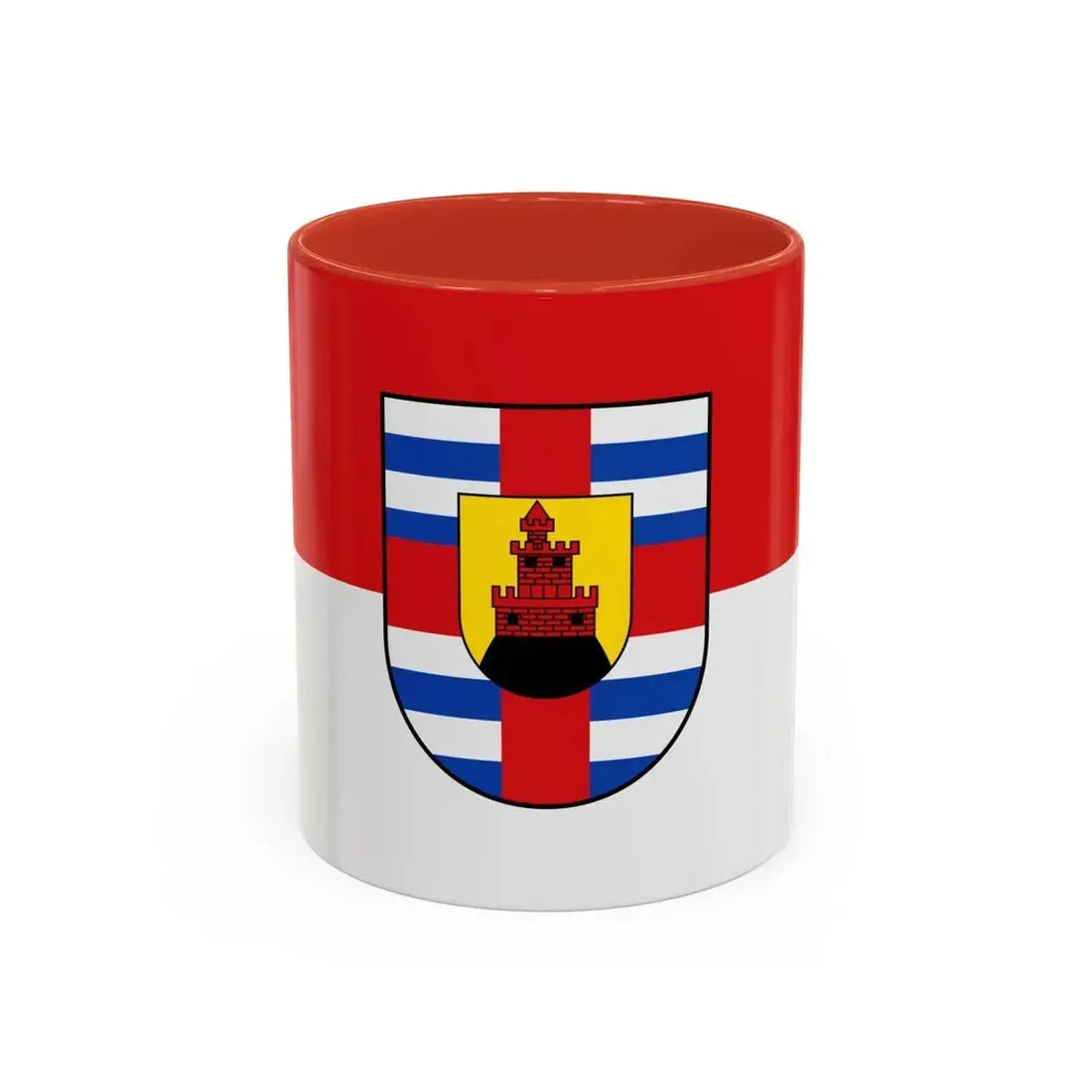 Flag of Trier Saarburg Germany - Accent Coffee Mug 11oz Red - Go Mug Yourself